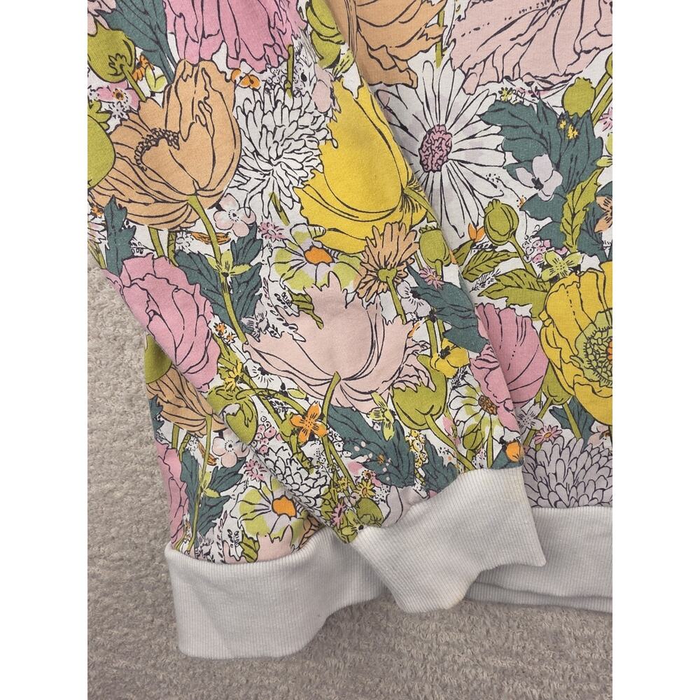 Vera Bradley Floral Print Quarter-Zip Pullover Sweatshirt Size L/G - Picture 4 of 9